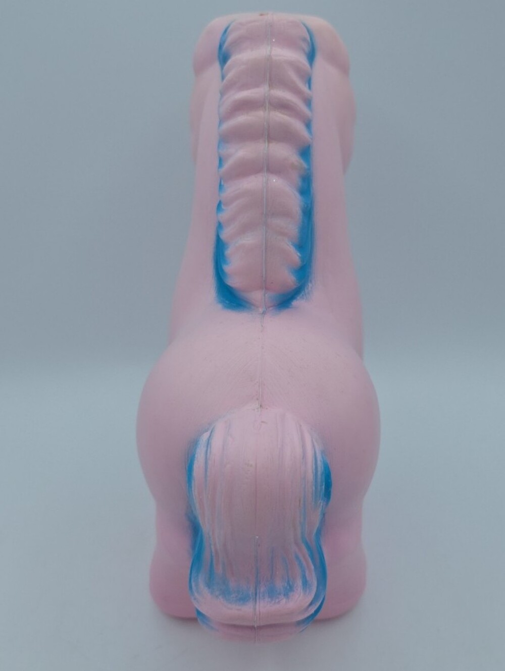 Vintage A‎ J Renzi Corp Pink Carousel Horse Plastic 10" Blow Mold Coin Bank Pony - Picture 5 of 11